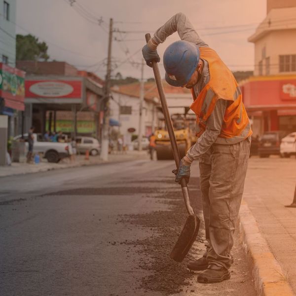 Asphalt being repaired