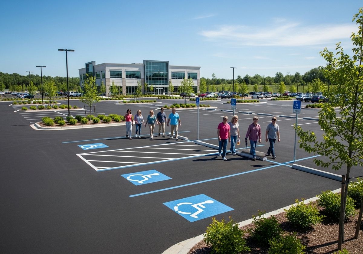 Accessible Parking at Modern Office Building