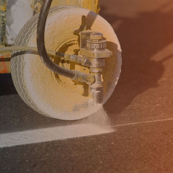 Striping a parking lot