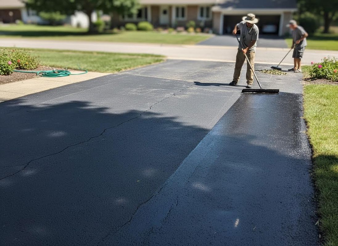 Driveway Sealcoating Application