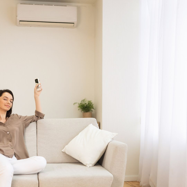 woman with ac unit