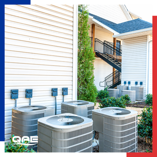 Outdoor AC units.