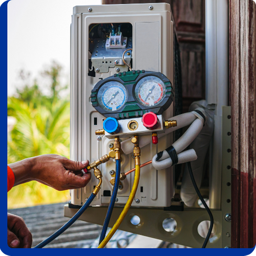 Pressure tool used on an ac unit