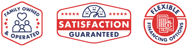 badges: family owned & operated, satisfaction guaranteed, flexible financing options