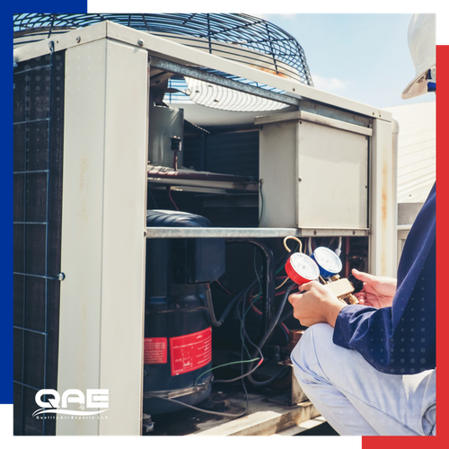 AC unit inspection.