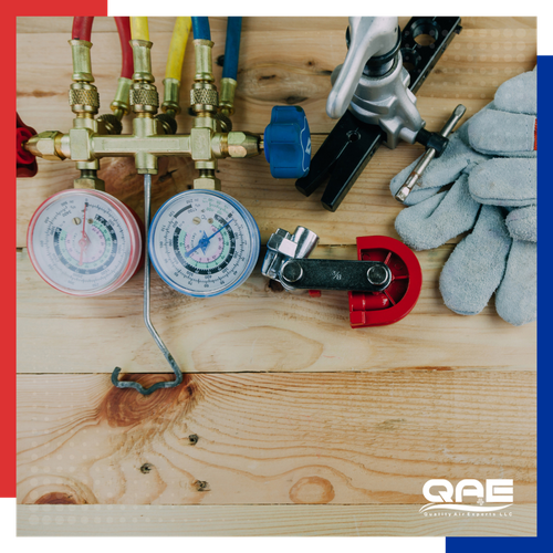 AC maintenance tools.