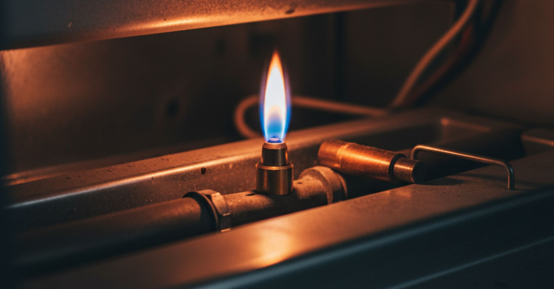 Furnace pilot light. Furnace pilot light.