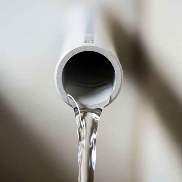 A clean AC condensate drain line