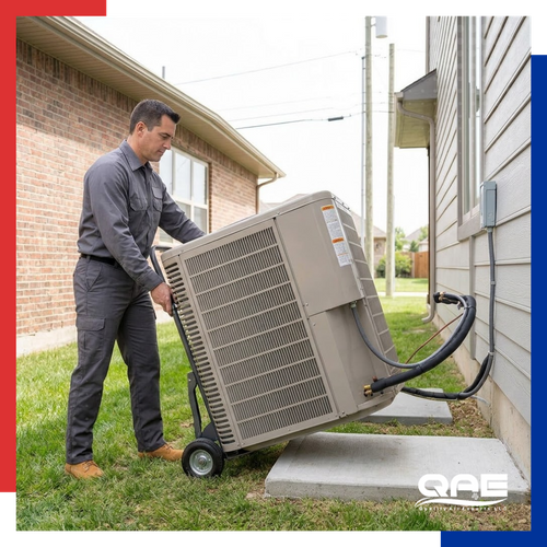 positioning new HVAC unit