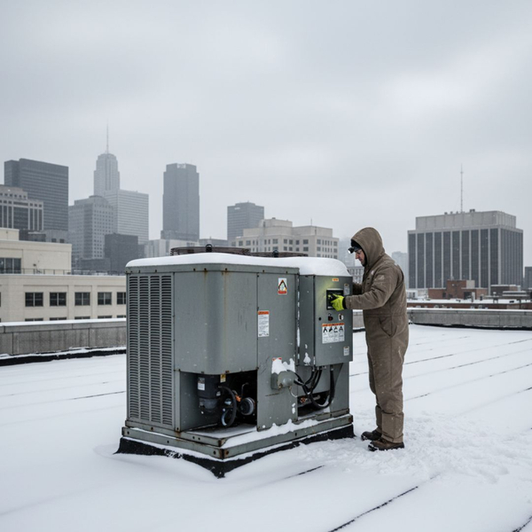 Rooftop HVAC unit. Rooftop HVAC unit.