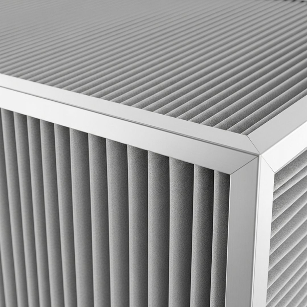 A clean commercial HVAC air filter, representing improved air quality