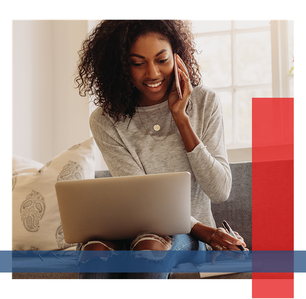 Image of a homeowner talking on the phone. Image of a homeowner talking on the phone.