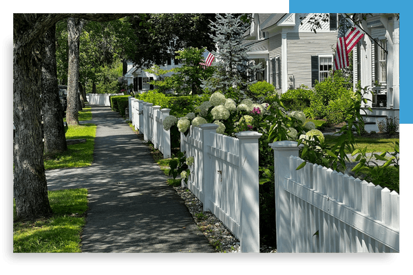 white fence