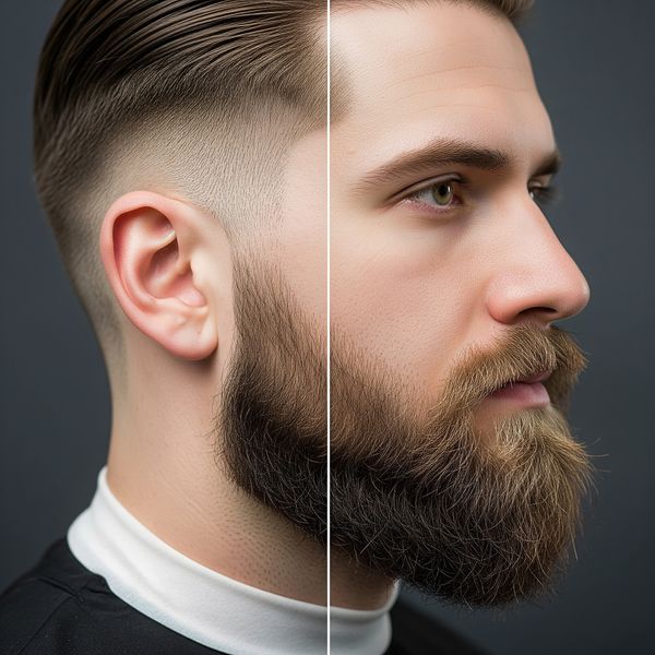 A close-up showing the before and after of a professional beard sculpting. Classic and Modern3.jpeg