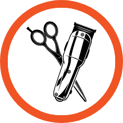 icon of scissors and trimmer