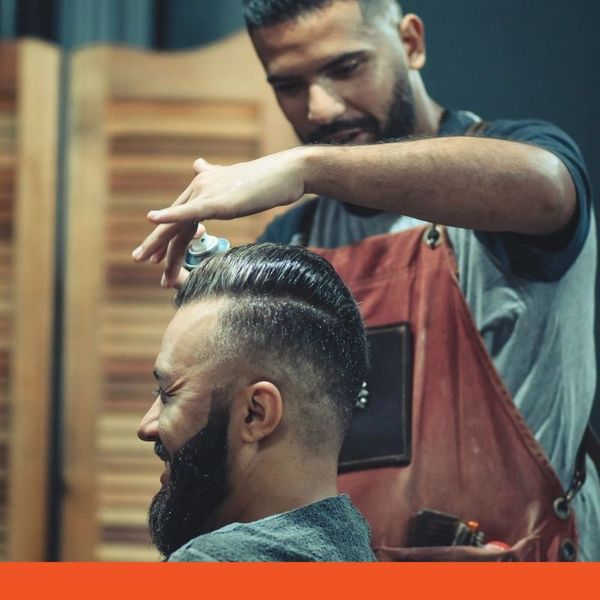 barber styling hair