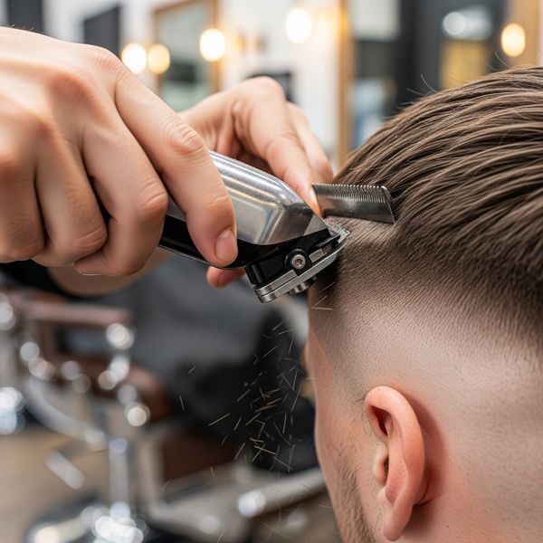 A barber using clippers to execute a precise skin fade haircut. Classic and Modern2.jpeg