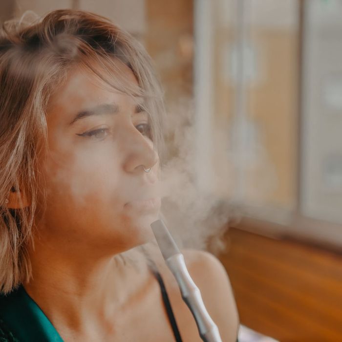 Woman vaping