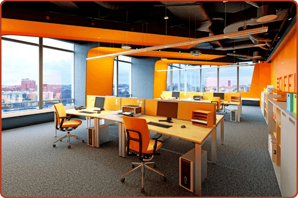 fresh paint in commercial offices