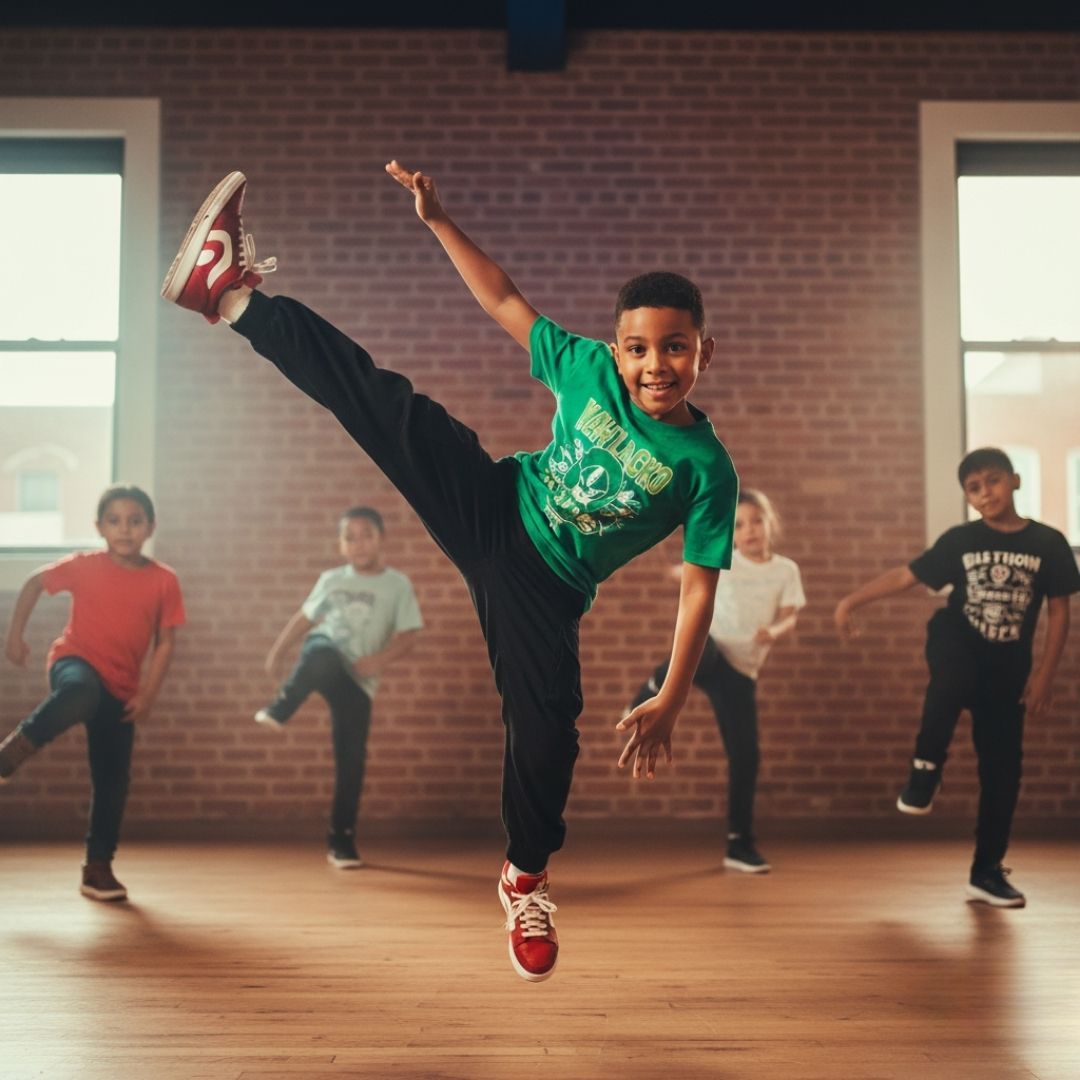 boy leaping into air 