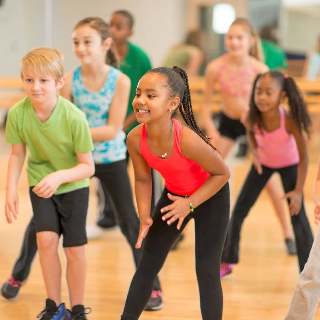 image of kids practicing dance