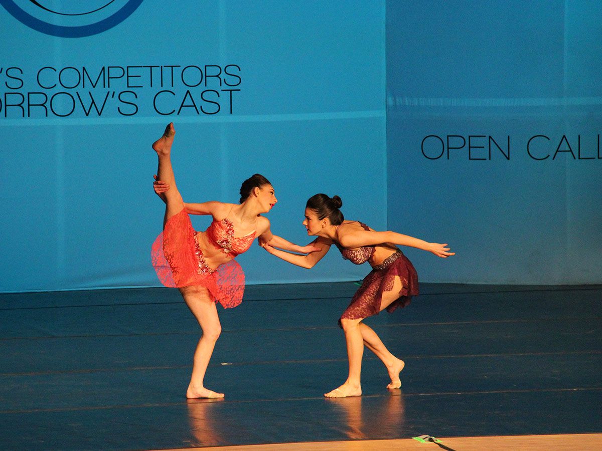 two girls performing duet