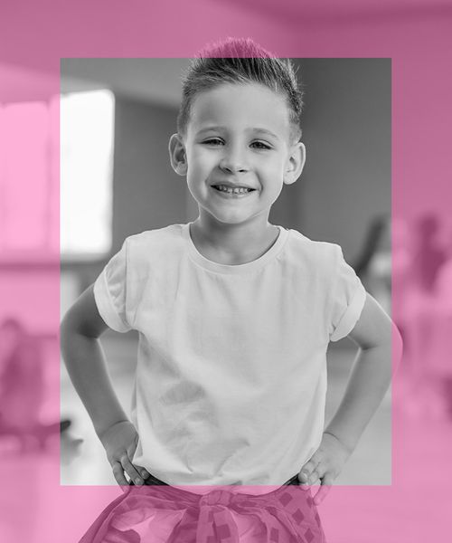 young boy at hip hop dance class