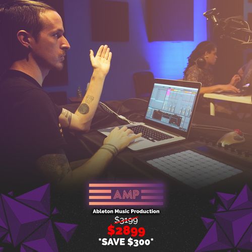 6 months
2 classes/week, 2 hours/class
Bi-monthly enrollment Ableton Music Production Program