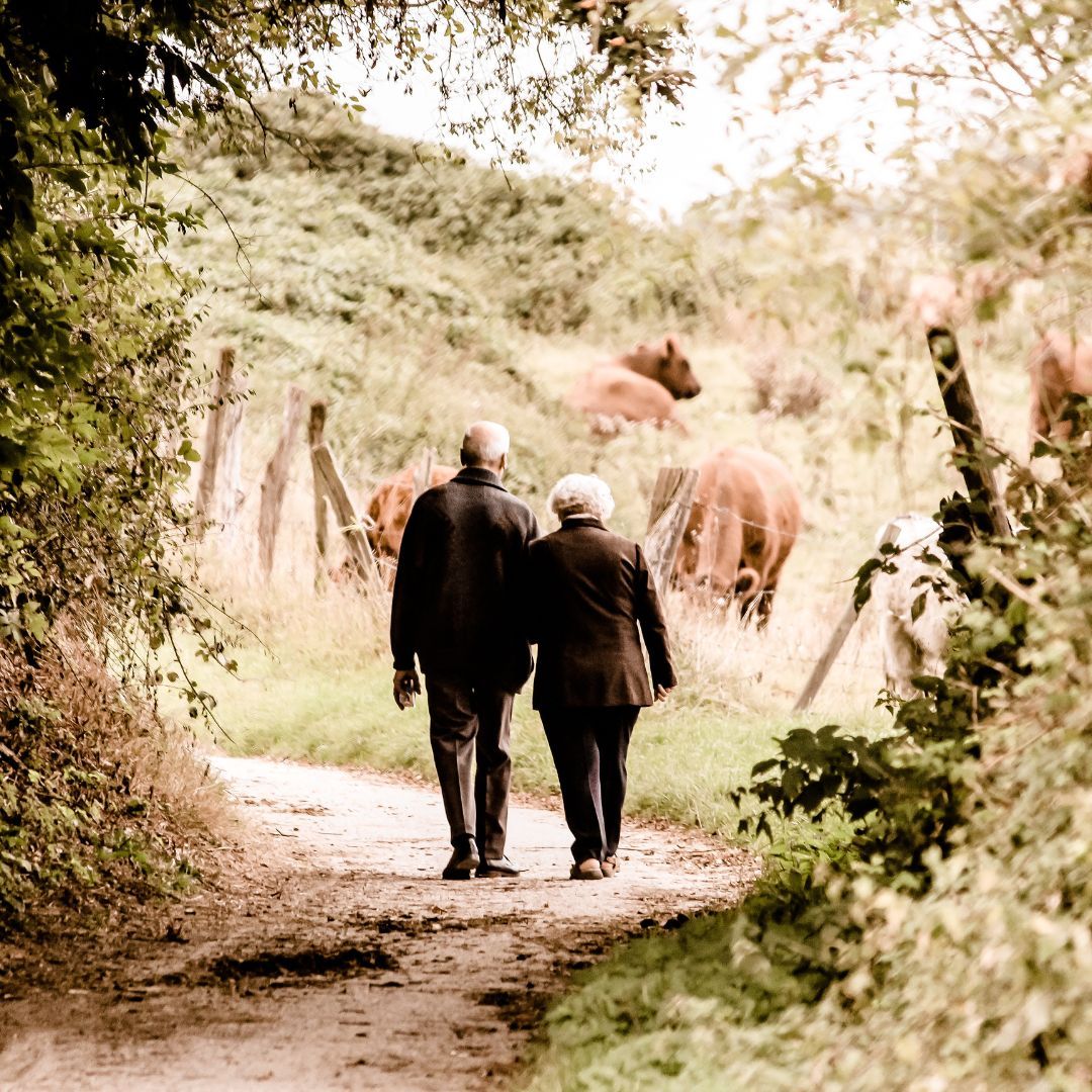 older couple taking a walk