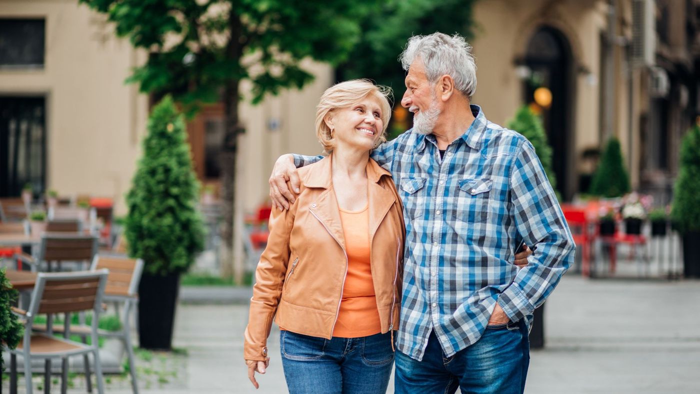 happy man with woman