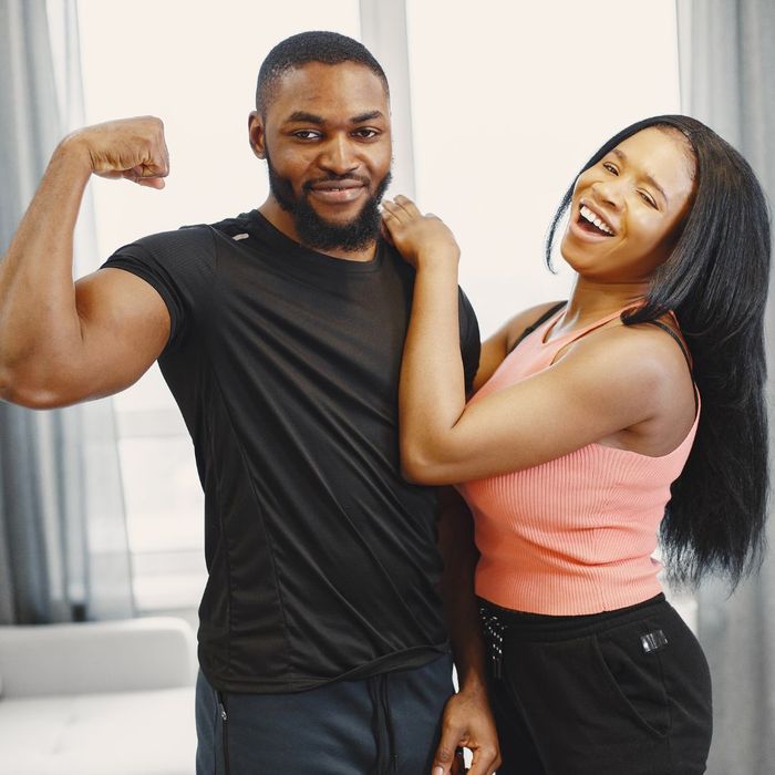 happy, strong couple 