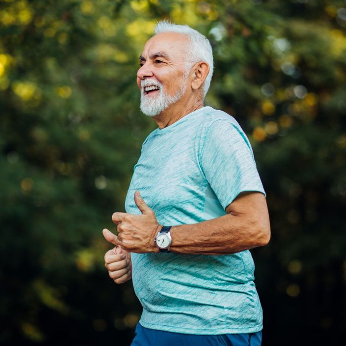 older man jogging