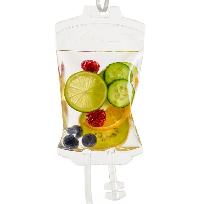 IV bag with fruit in it 