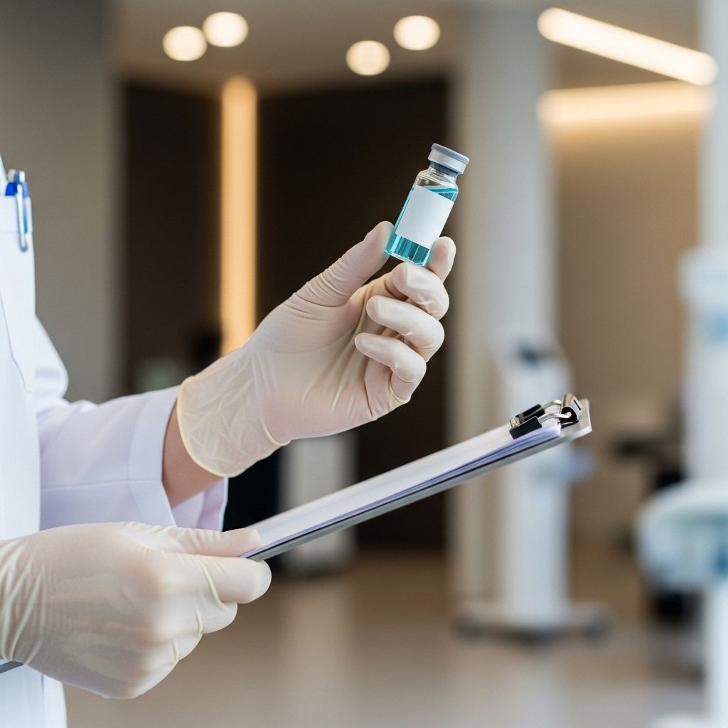 Medical professional preparing for lab work, representing the Tailored Vitality diagnostic process.