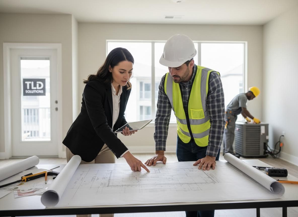 Architect and Contractor Reviewing Building Plans