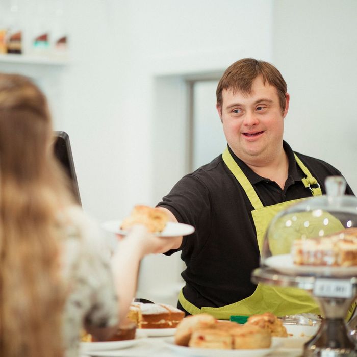 man with special needs working