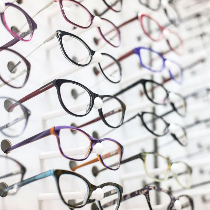 eyeglasses on display