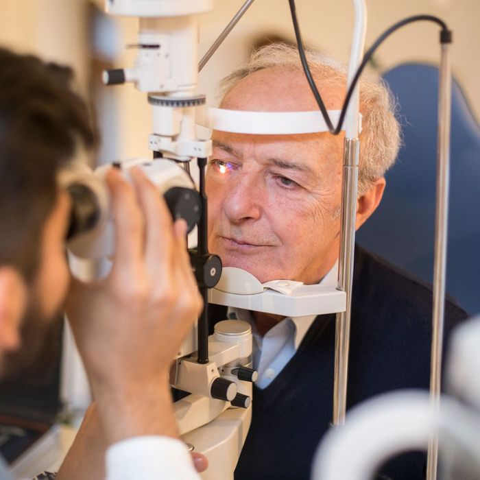 Man recieving an Eye exam