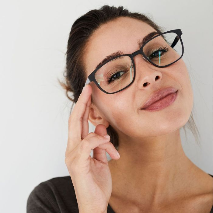 Happy woman with glasses