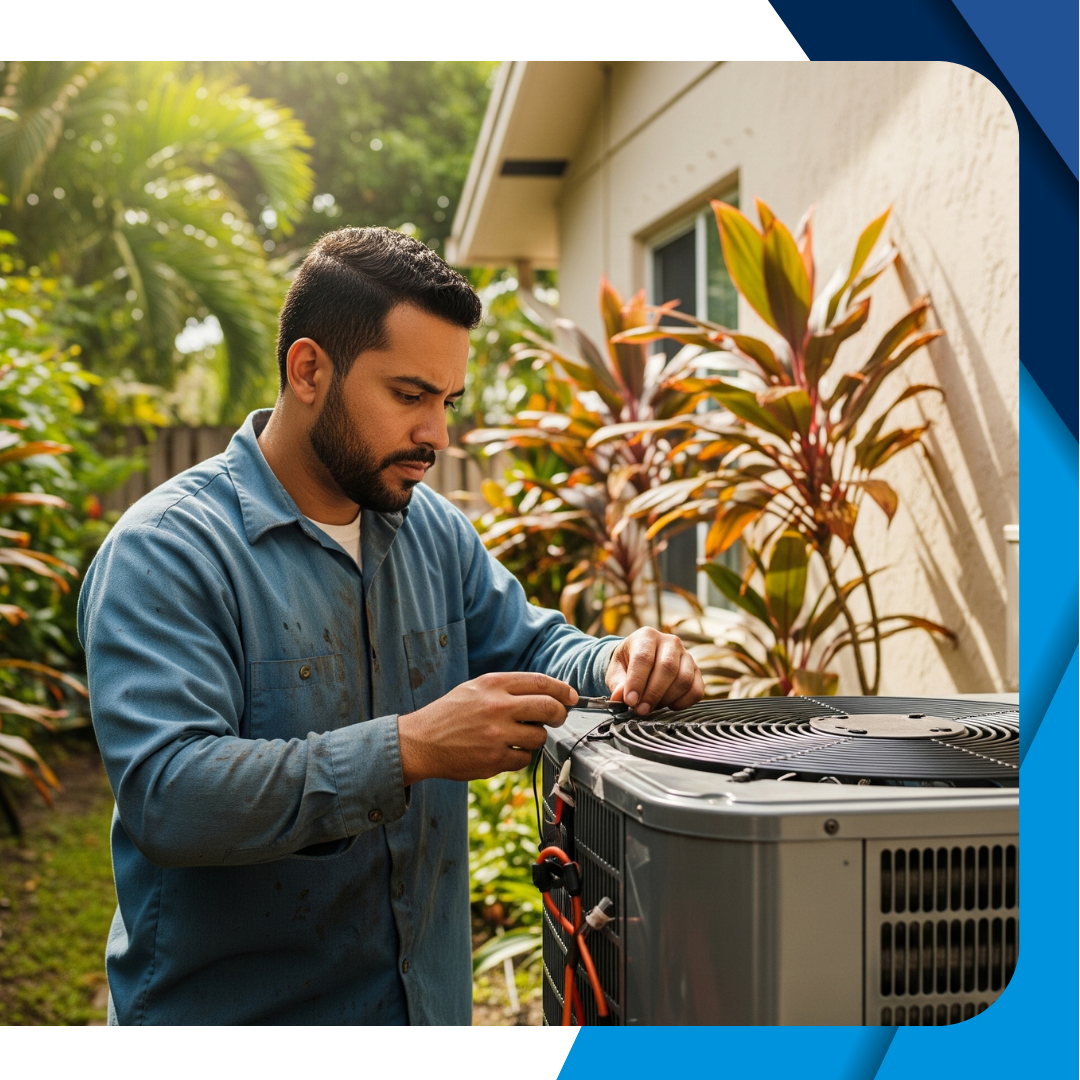 fixing outdoor residential ac unit 