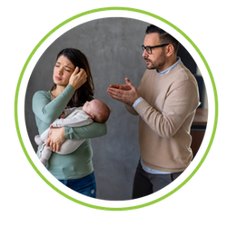 fighting with newborn 