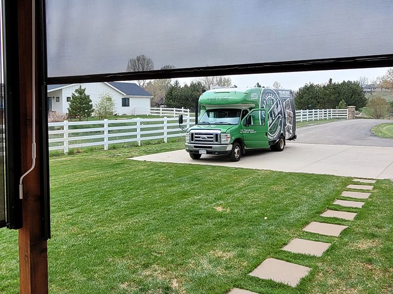 Image of the truck with rolling shades