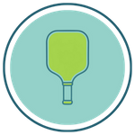 Symbol of a Pickleball paddle