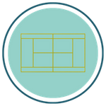 Symbol of a Pickleball court