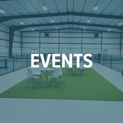 Inside of The Duel facility, text reading "events"