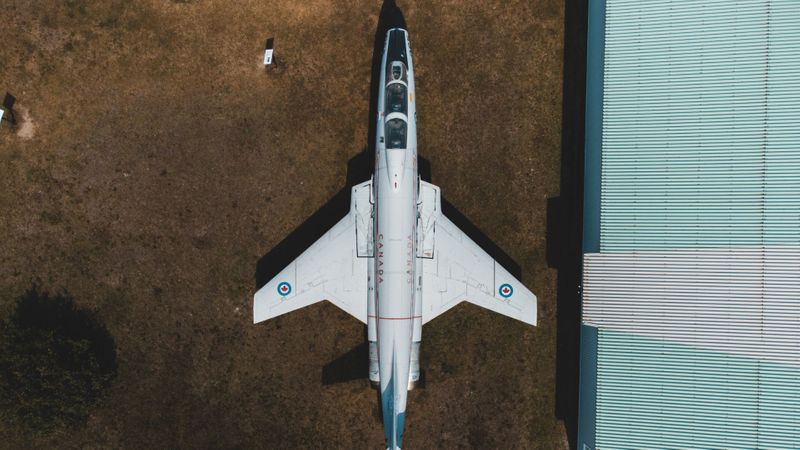 Top view of a plane.