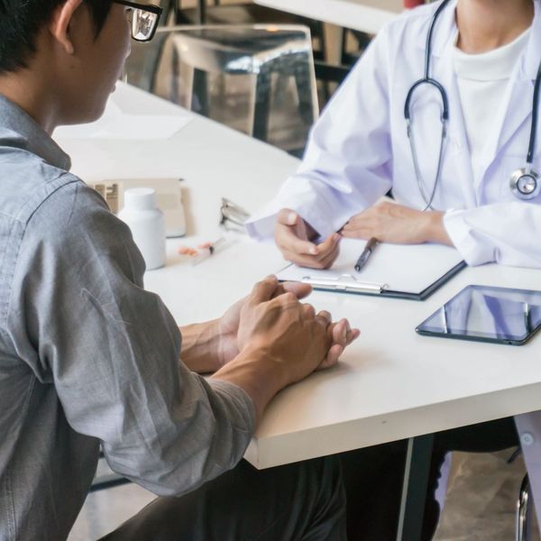 A patient and doctor