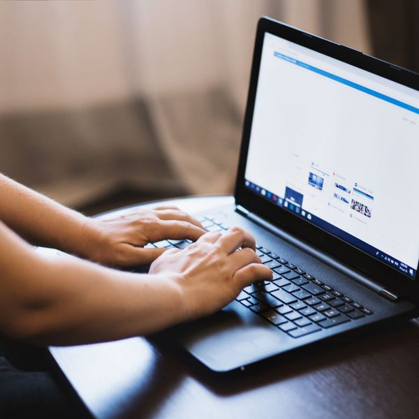 Using a laptop