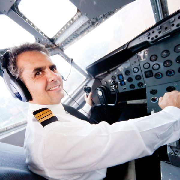 A smiling pilot