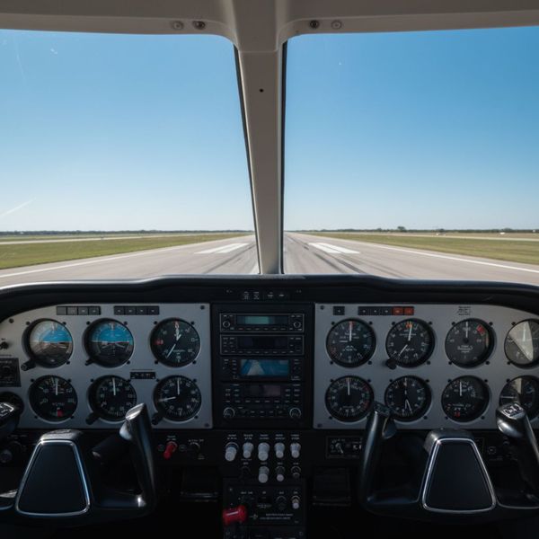 A plane taking off.